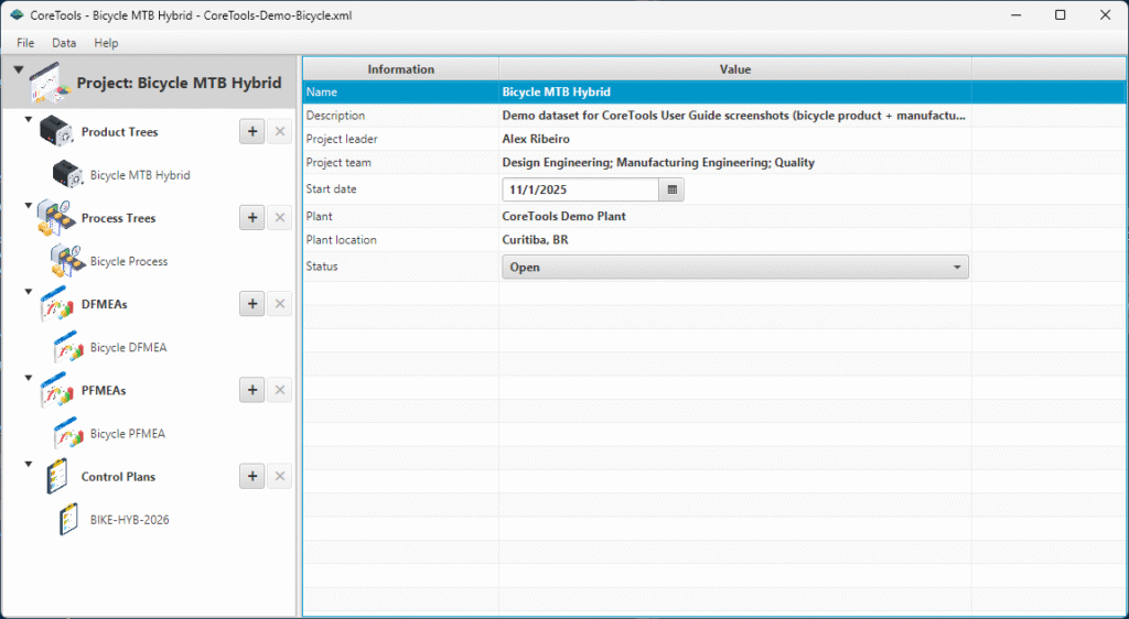 Gestão do projeto de qualidade